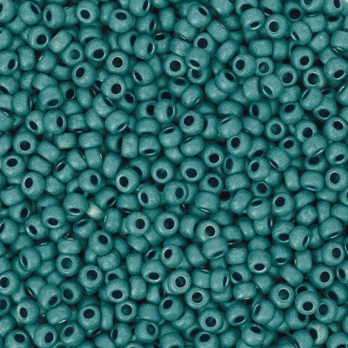 Preciosa Seed Beads 11/0 2 mm - Matte Metallic Terra - Turquoise x 20 g