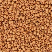 Preciosa Seed Beads 11/0 2 mm - Matte Metallic Terra - Light Gold x20g