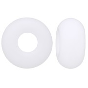 14mm large hole Donuts beads - Opaque White x10|raw }}