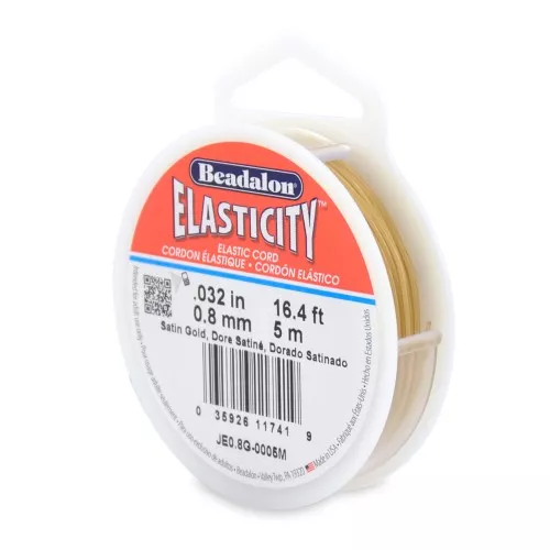 Elasticity wire 0.8 mm - Satin gold x5m