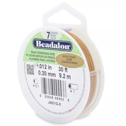 0.30mm Wire 7 strands - Beadalon - Gold x9.2m