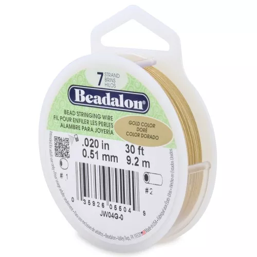 0.51mm Wire 7 strands - Beadalon - Gold x9.2m