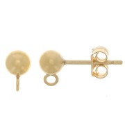 4mm Ball ring earstuds - Gold filled x20