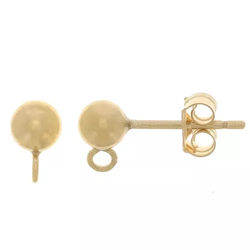 4mm Ball ring earstuds - Gold filled x20
