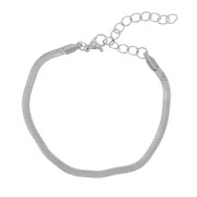 Stainless steel 304 Mirror mesh bracelet - 3mm flat snake mesh x16cm