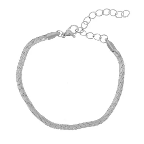 Stainless steel 304 Mirror mesh bracelet - 3mm flat snake mesh x16cm