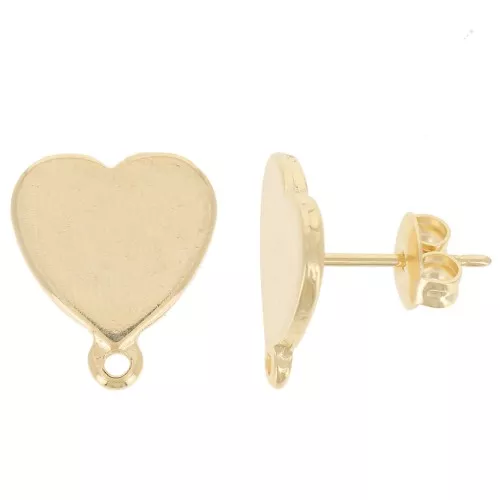 14x12mm EarStuds - Fine Gold plated x2