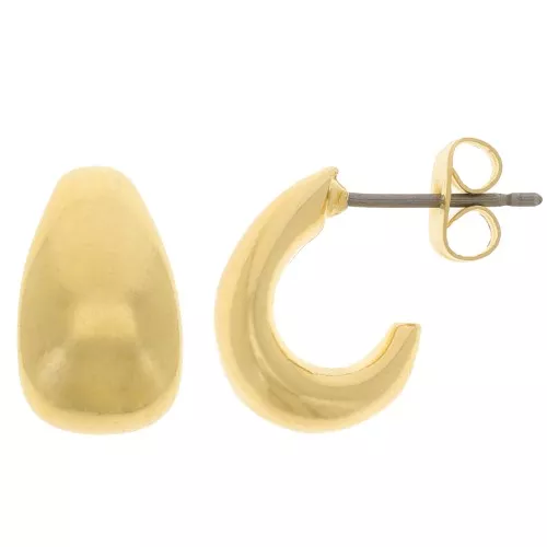 14x8mm earStuds - Fine Gold Pated x2