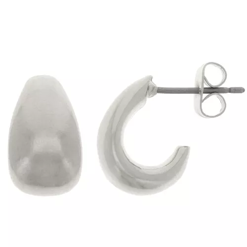14x8mm earStuds - Antique Silver Plating x2