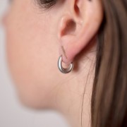 14x8mm earStuds - Antique Silver Plating x2