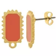 18x10mm Earstuds - Fine Gold plated - Hyacinth x2