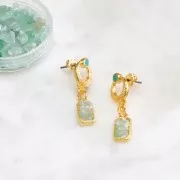 11mm Ethnic Textured EarStuds - Fine Gold plated - Hyacinth x2