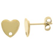 8mm Stainless Steel 304L EarStuds - Gold Tone x2|raw }}