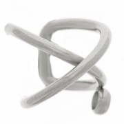 10mm 304 stainless steel cross ear cuff with closed ring x1