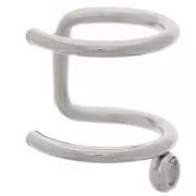 11mm Stainless steel 304 Double wire ear cuff with closed ring x1