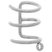 11mm 304 Stainless Steel Triple wire ear cuff with closed ring x1