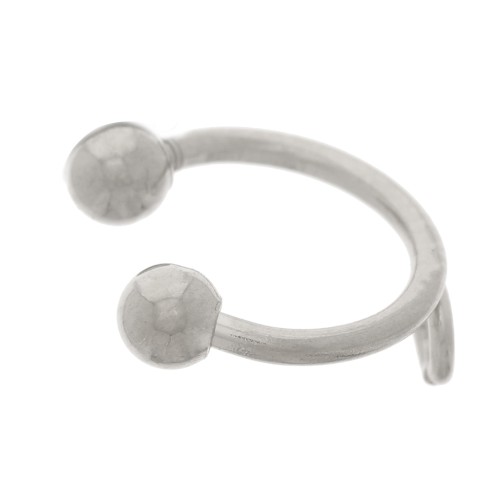 10mm 304 stainless steel thin Ear cuff with unscrewable balls x1