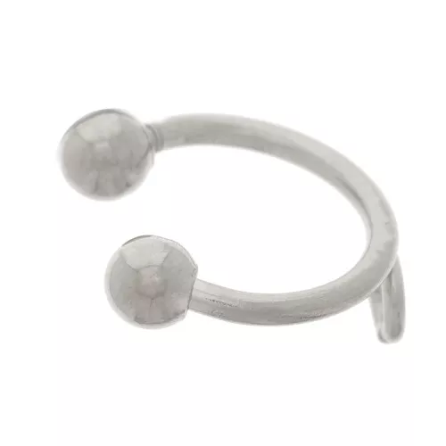 10mm 304 stainless steel thin Ear cuff with unscrewable balls x1