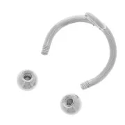 10mm 304 stainless steel thin Ear cuff with unscrewable balls x1