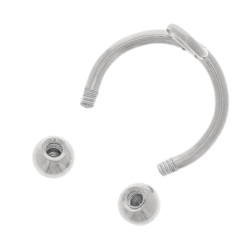 10mm 304 stainless steel thin Ear cuff with unscrewable balls x1