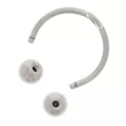 12mm 304 stainless steel thin Ear cuff with unscrewable balls x1
