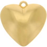 32mm CCB Heart Pendant - Fine Gold Plated x1|raw }}