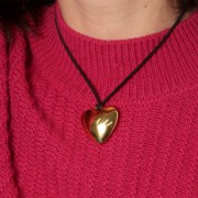 32mm CCB Heart Pendant - Fine Gold Plated x1