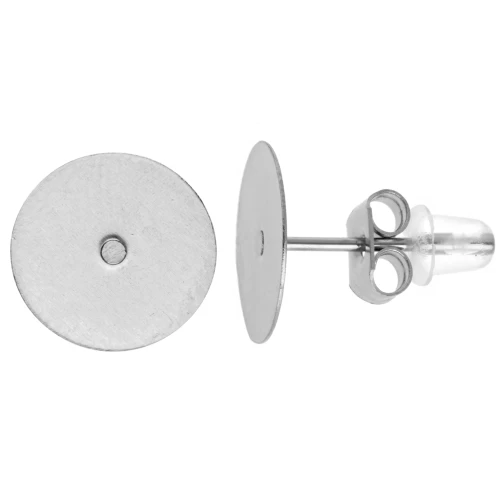 10 mm disc ear studs - 303L stainless steel x20