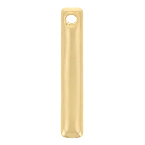 18x3mm bar Charms - Fine Gold plated x4
