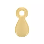 8.5x4mm Drop charms - Fine Gold plated x4