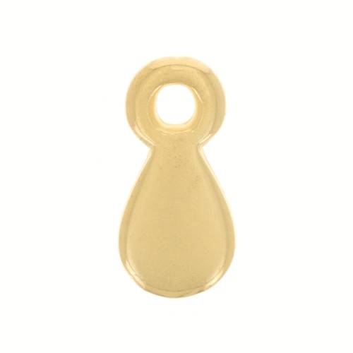 8.5x4mm Drop charms - Fine Gold plated x4