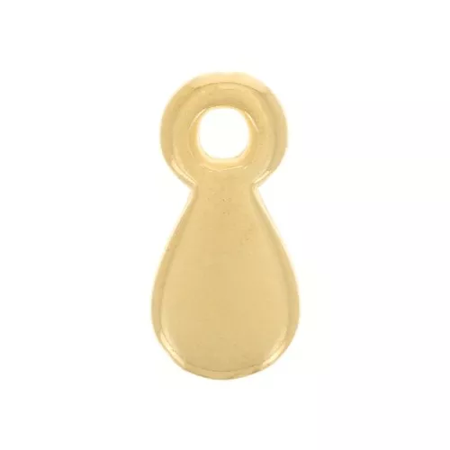 8.5x4mm Drop charms - Fine Gold plated x4