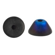 4x2mm Konos® Glass Beads by Puca® - Jet Azzuro Mat x10g