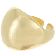 Large domed ring - Size 55 - Fine Gold Plated x1