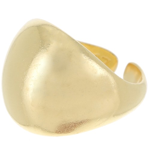 Large domed ring - Size 55 - Fine Gold Plated x1