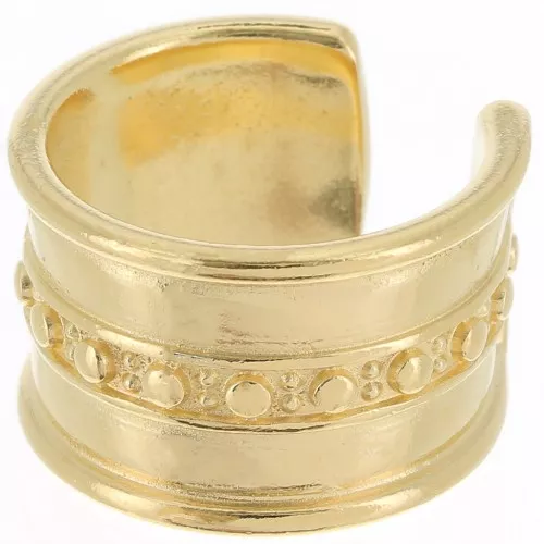 Large ring with small balls - Size 55 - Fine Gold Plated x1