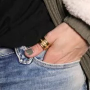 Large ring with small balls - Size 55 - Fine Gold Plated x1