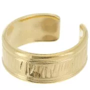 Large striated ring - Size 63 - Fine Gold Plated x1