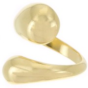 Large domed ring - Size 56 - Fine Gold Plated x1|raw }}
