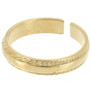Fine ring - braided rope effect - Size 54 - Fine Gold plated x1