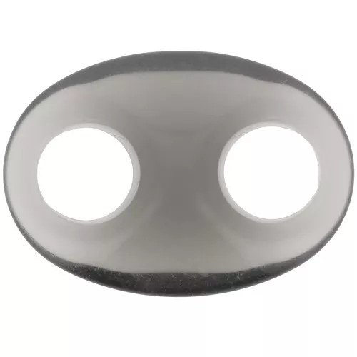 32x23mm Acrylic Coffee Bean Link - Clear Grey x1