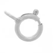 5mm 925 Sterling Silver Spring Clasps with closed ring x50
