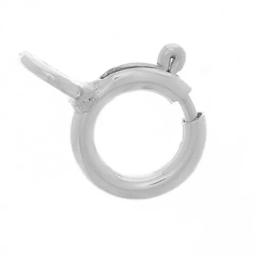 5mm 925 Sterling Silver Spring Clasps with closed ring x50