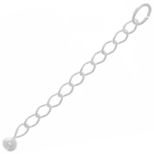 Extension chain ball 50mm 925 Silver x1 Perles Co