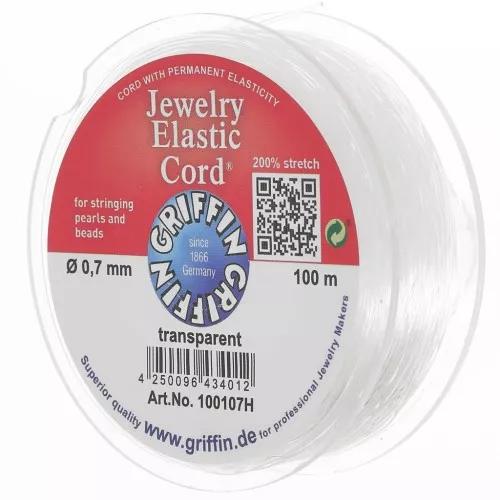 0.7 mm Stretch Magic Elastic Cord - Transparent x100m
