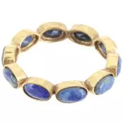 Fine gemstone ring - Size 51 - Fine Gold plated - Lapis lazuli x1