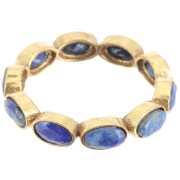 Fine gemstone ring - Size 53 - Fine Gold plated - Lapis lazuli x1|raw }}