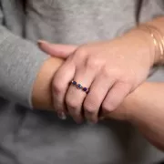 Fine gemstone ring - Size 53 - Fine Gold plated - Lapis lazuli x1