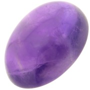 14x10mm Oval gemstone cabochon - Amethyst x1|raw }}