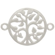 13.5mm 925 Sterling Silver openwork tree of life spacer x1|raw }}